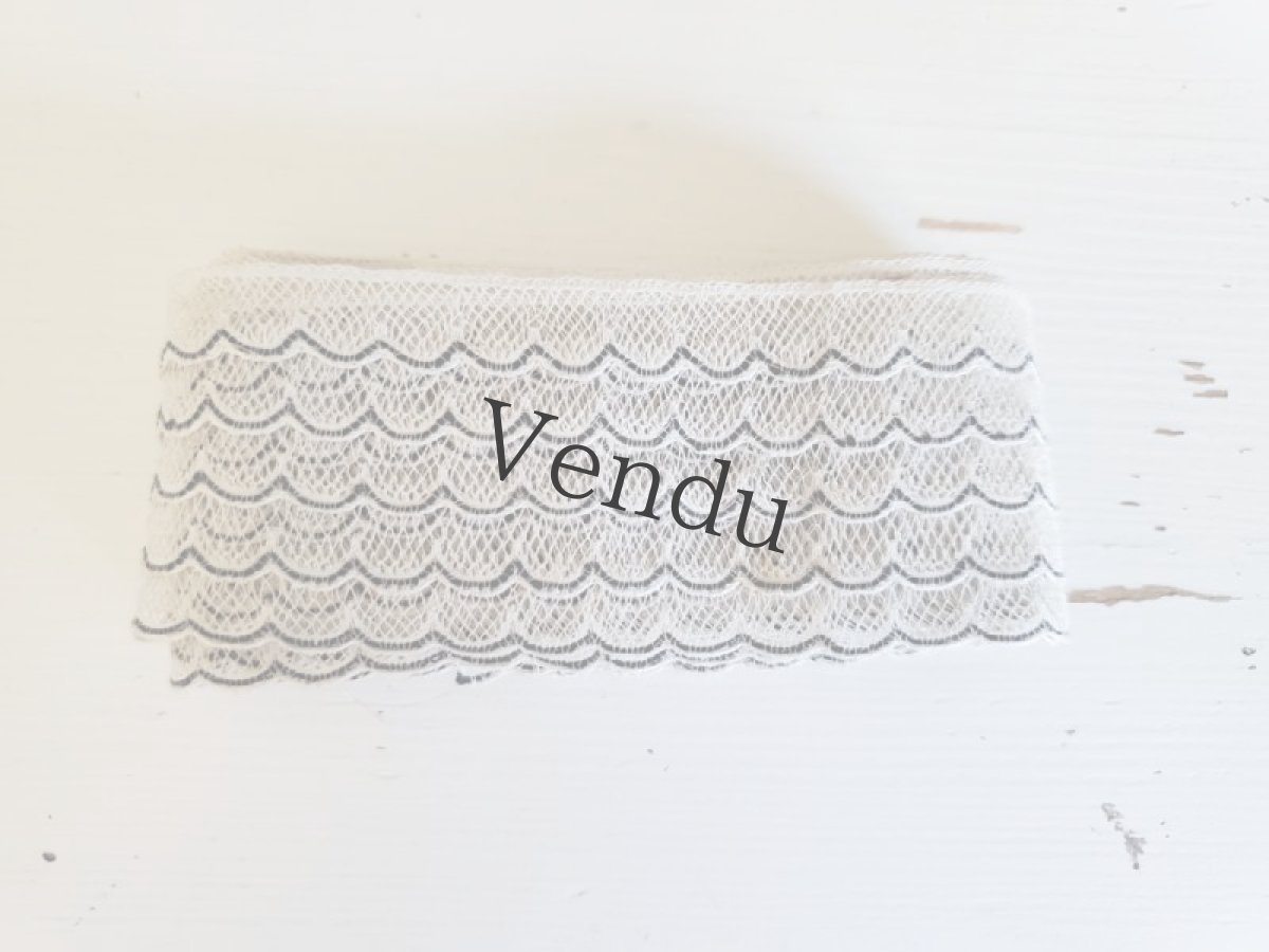 画像3: フランスヴィンテージ　波なみレースブレード 151cm (3)