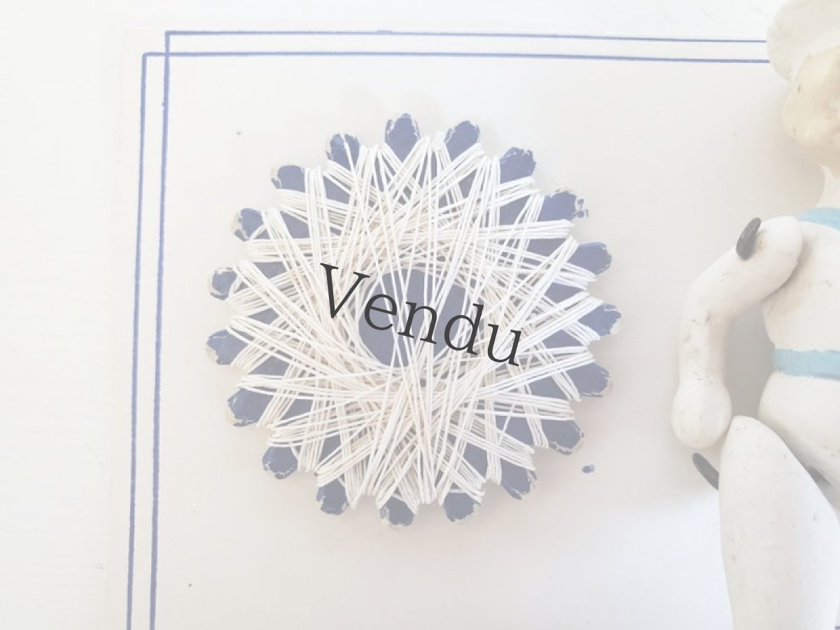 画像12: フランス蚤の市　ビスクドール（ドイツ）とマリンボタンシート (12)