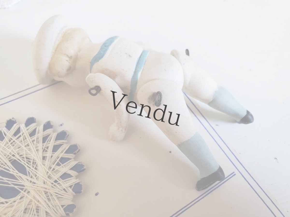 画像7: フランス蚤の市　ビスクドール（ドイツ）とマリンボタンシート (7)