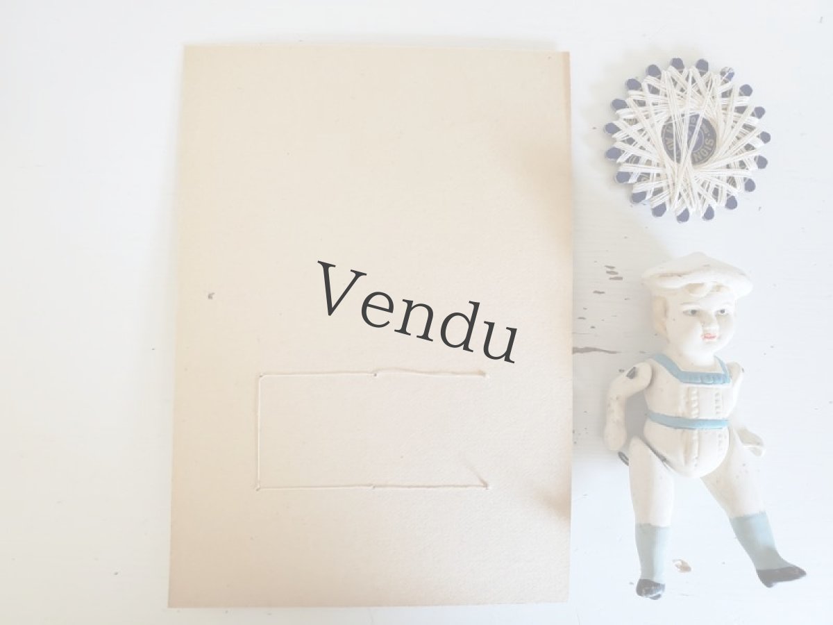 画像16: フランス蚤の市　ビスクドール（ドイツ）とマリンボタンシート (16)