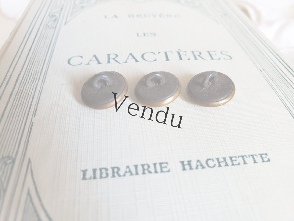 画像5: フランスアンティーク　マリンメタルボタンTW&W PARIS 12mm 3個セット (5)