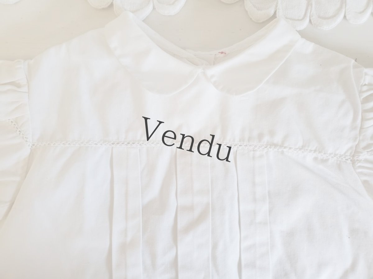 画像3: フランスヴィンテージ　ちいさなコットンブラウス (3)