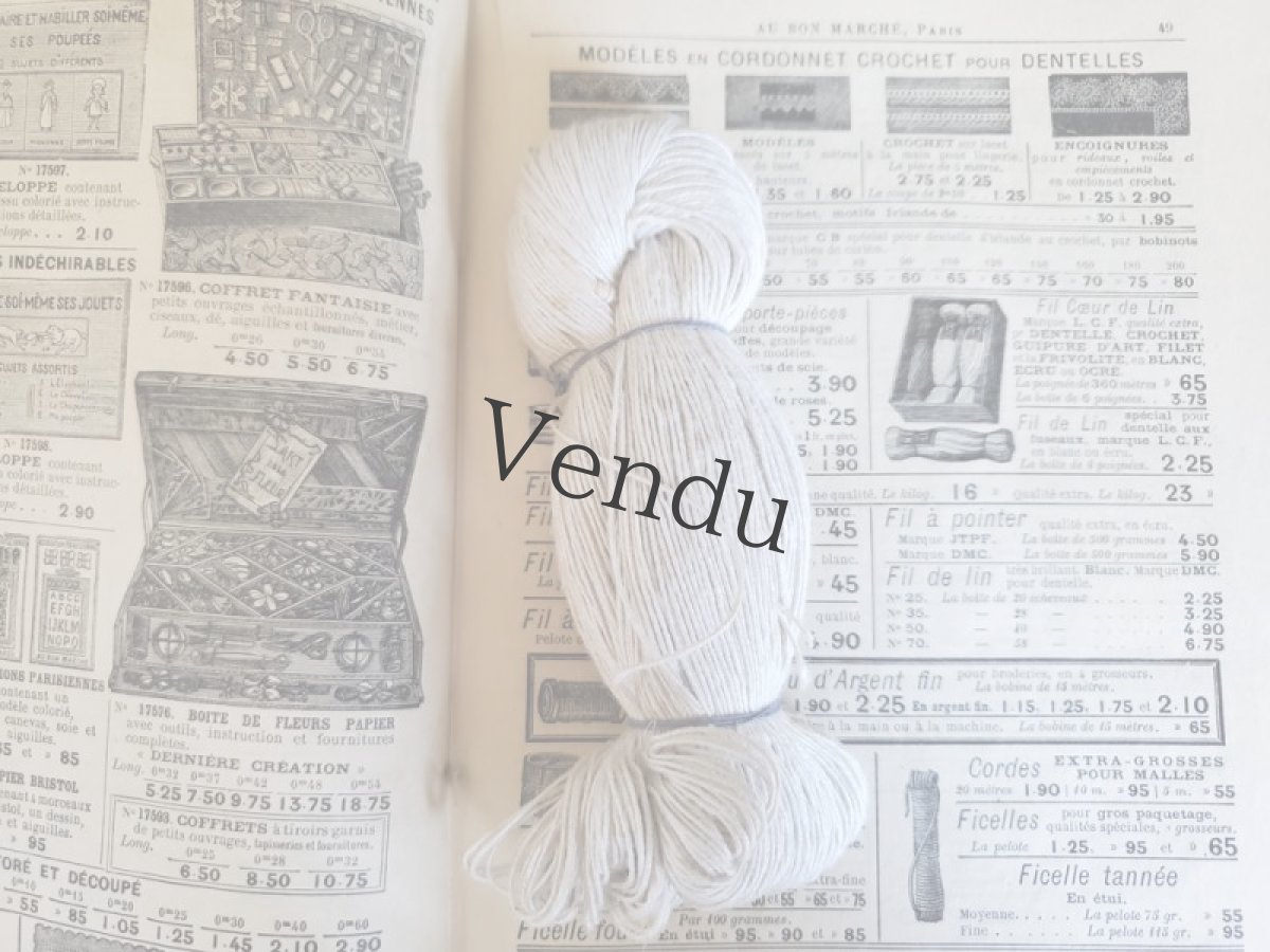 画像5: フランス 1900年代 リネン糸たば Fil Cœur de Lin LCF No.0  (5)