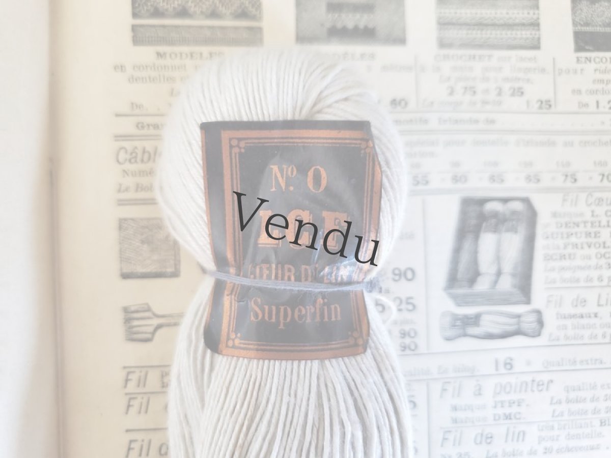 画像3: フランス 1900年代 リネン糸たば Fil Cœur de Lin LCF No.0  (3)