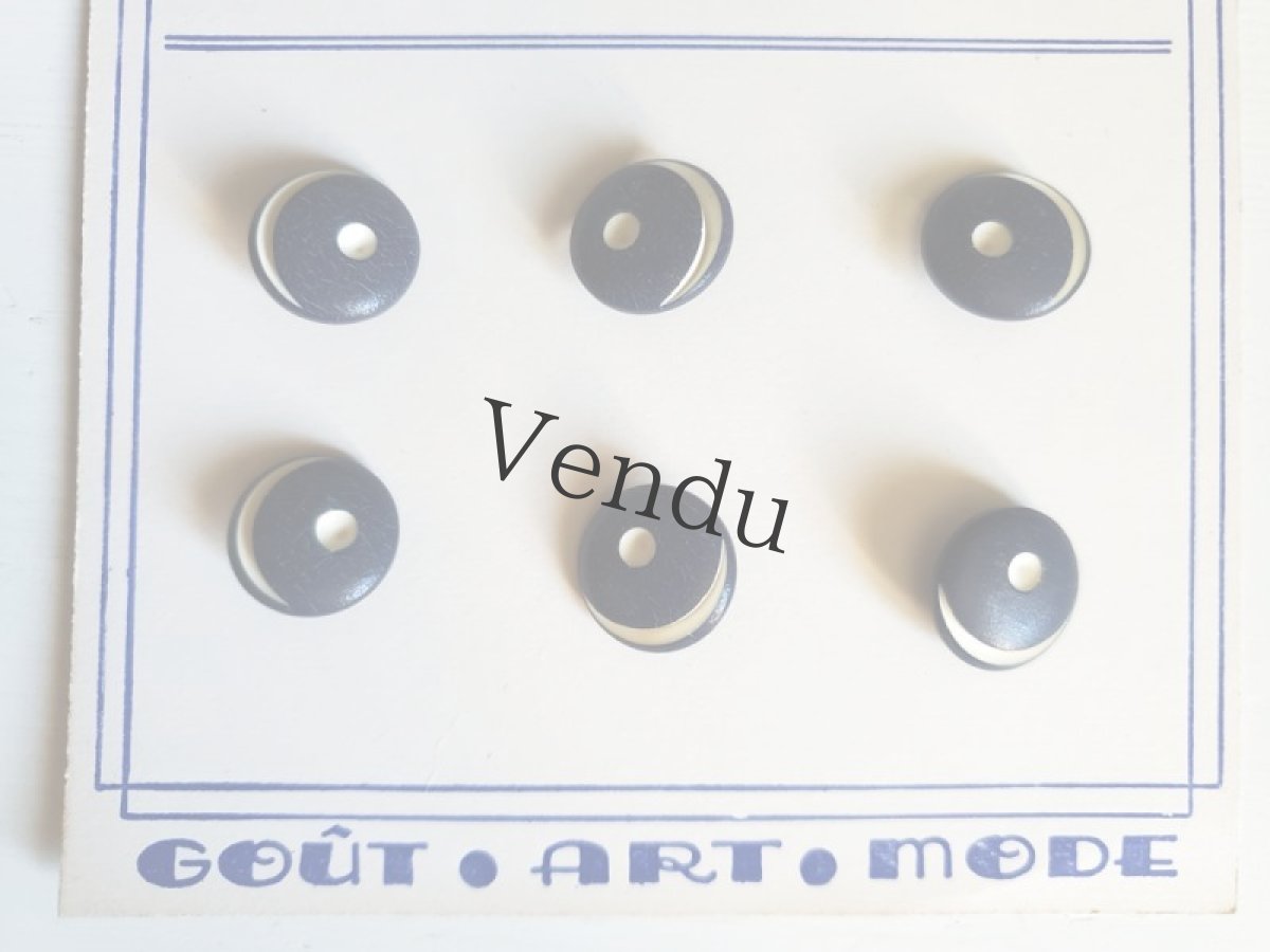 画像13: フランス蚤の市　ビスクドール（ドイツ）とマリンボタンシート (13)