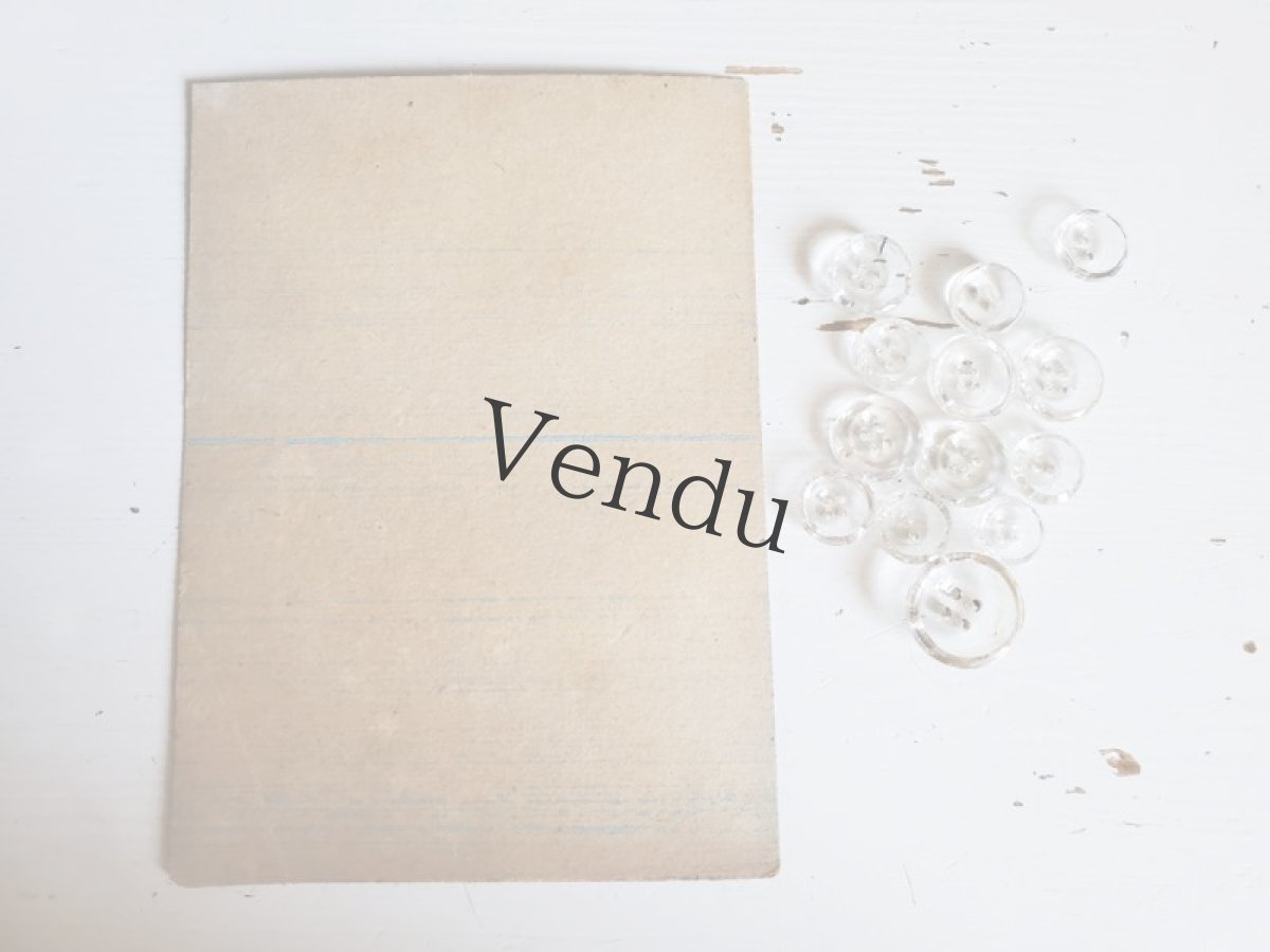 画像6: フランスアンティーク　キラキラ○ガラスボタン13個セット＋シート (6)