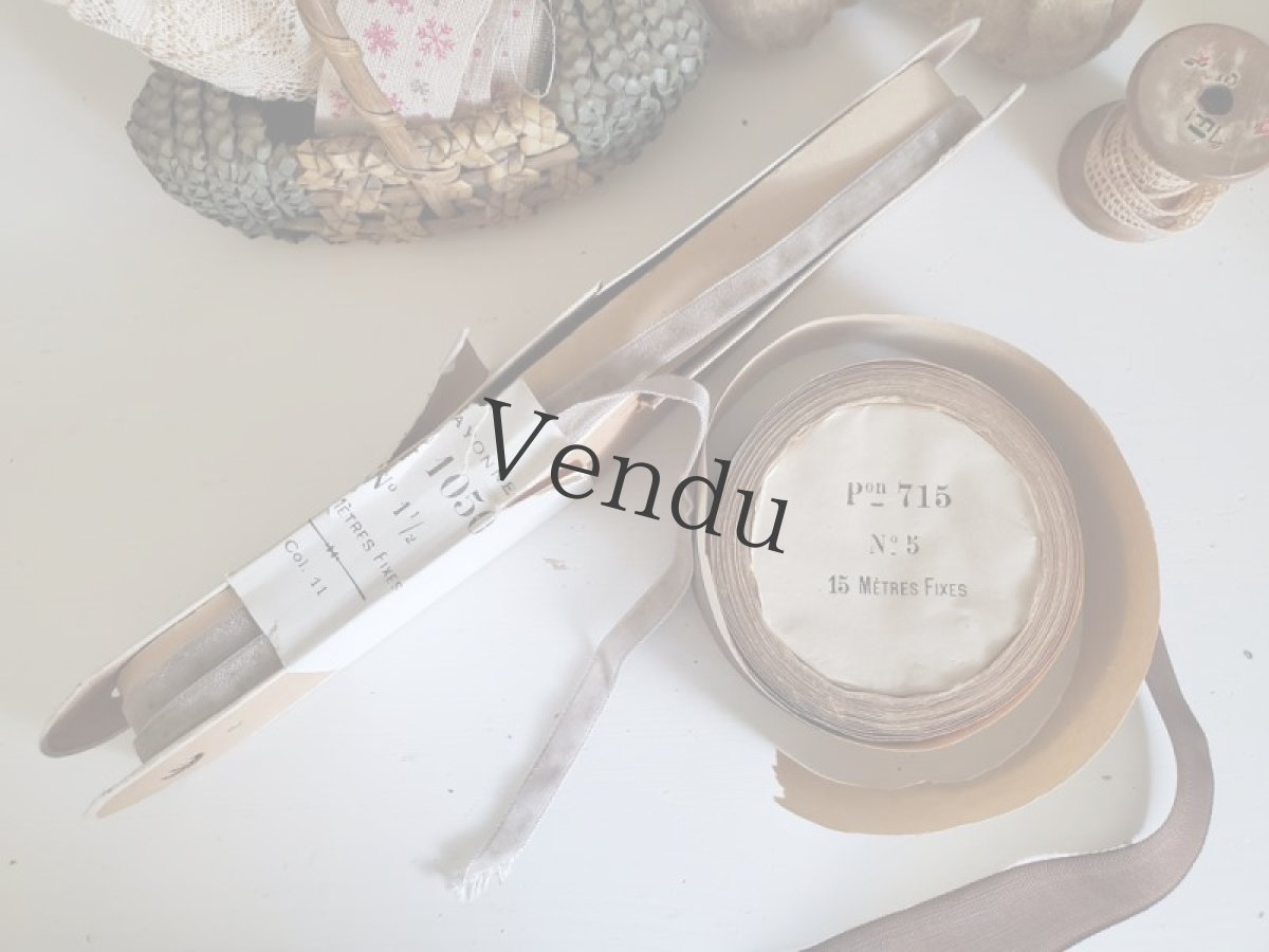 画像8: フランスアンティーク　巻きリボン ロング Pon_1050 No.1 1/2 (8)