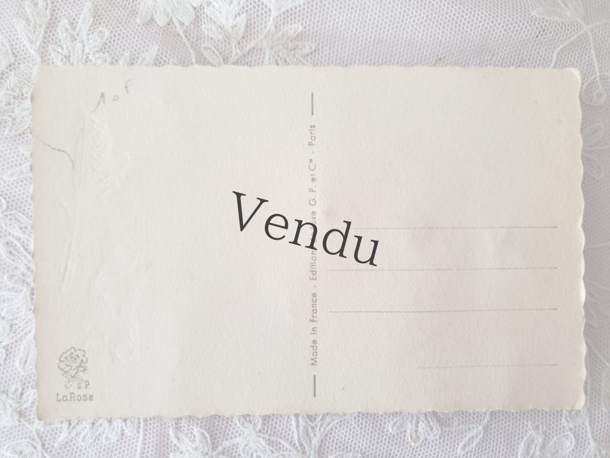 画像4: フランスアンティーク Ste-Catherine ボネ ポストカード2枚組セット (4)