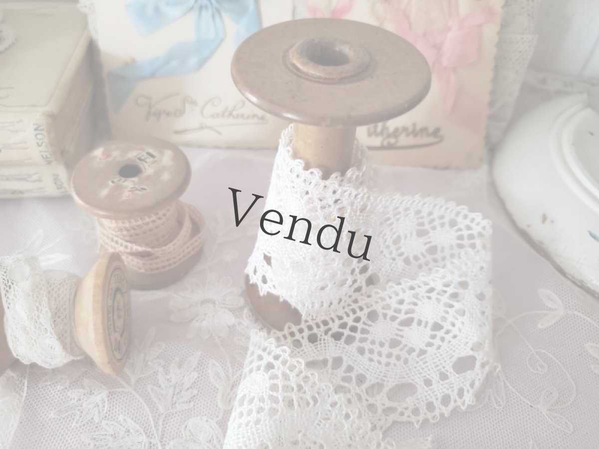 画像7: フランス蚤の市　糸巻きレースセット (7)