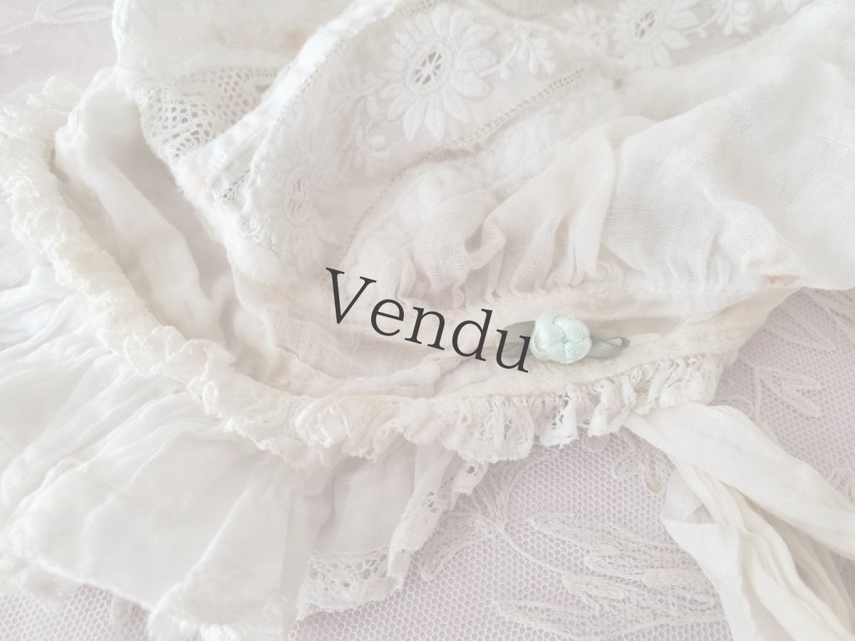 画像8: フランス蚤の市　シルク製 ばらのモチーフ (8)