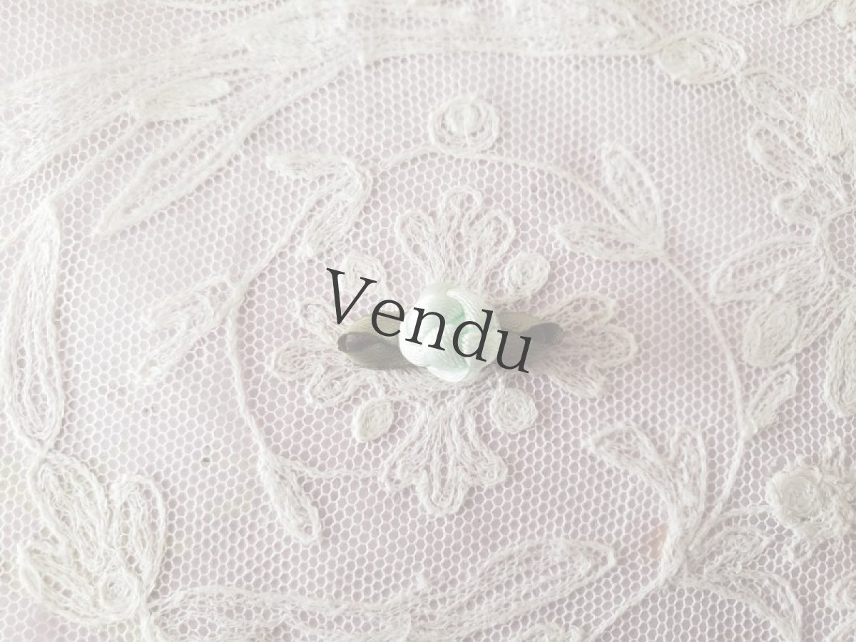 画像6: フランス蚤の市　シルク製 ばらのモチーフ (6)