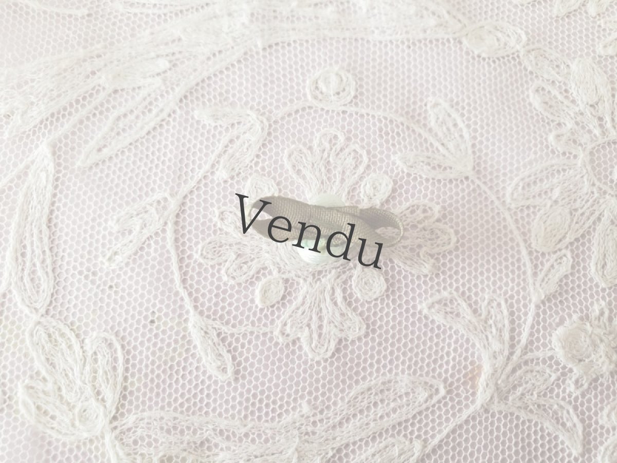 画像7: フランス蚤の市　シルク製 ばらのモチーフ (7)