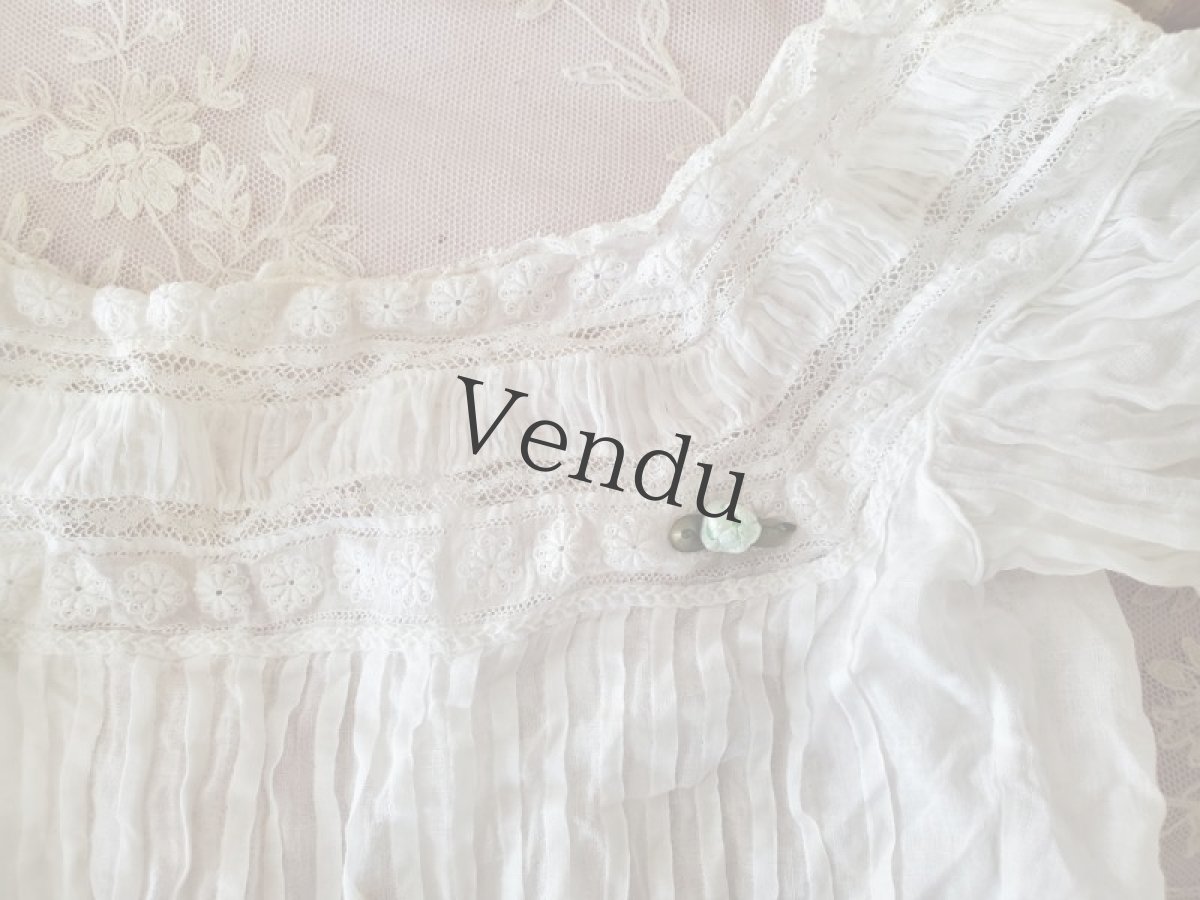 画像9: フランス蚤の市　シルク製 ばらのモチーフ (9)