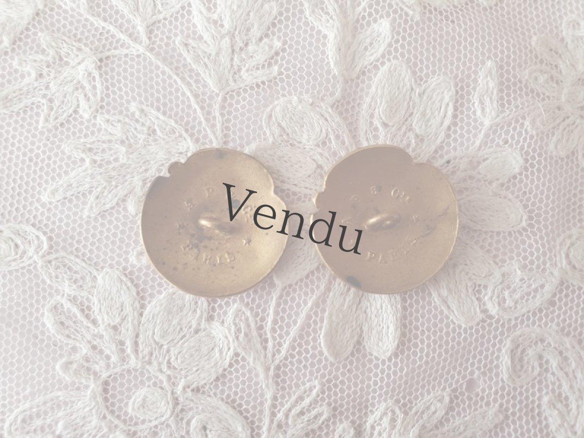 画像6: フランス 20世紀初頭　エマイユボタン 水仙 AP&CIK. PARIS 22mm (6)