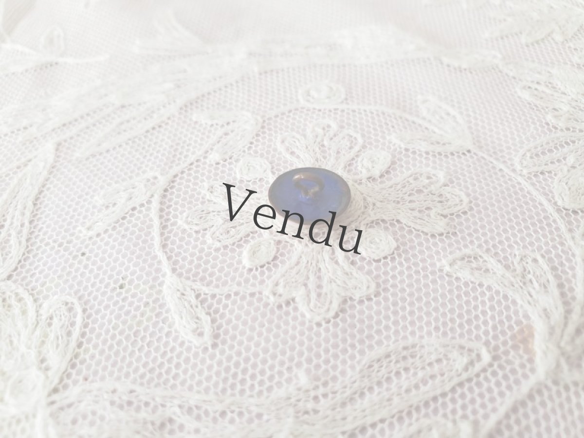 画像7: フランス 20世紀初頭　エマイユボタン 白地にばら 11mm／16mm (7)