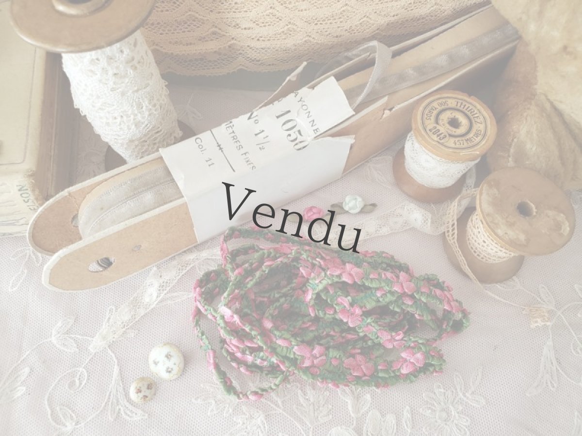 画像11: フランス蚤の市　糸巻きレースセット (11)