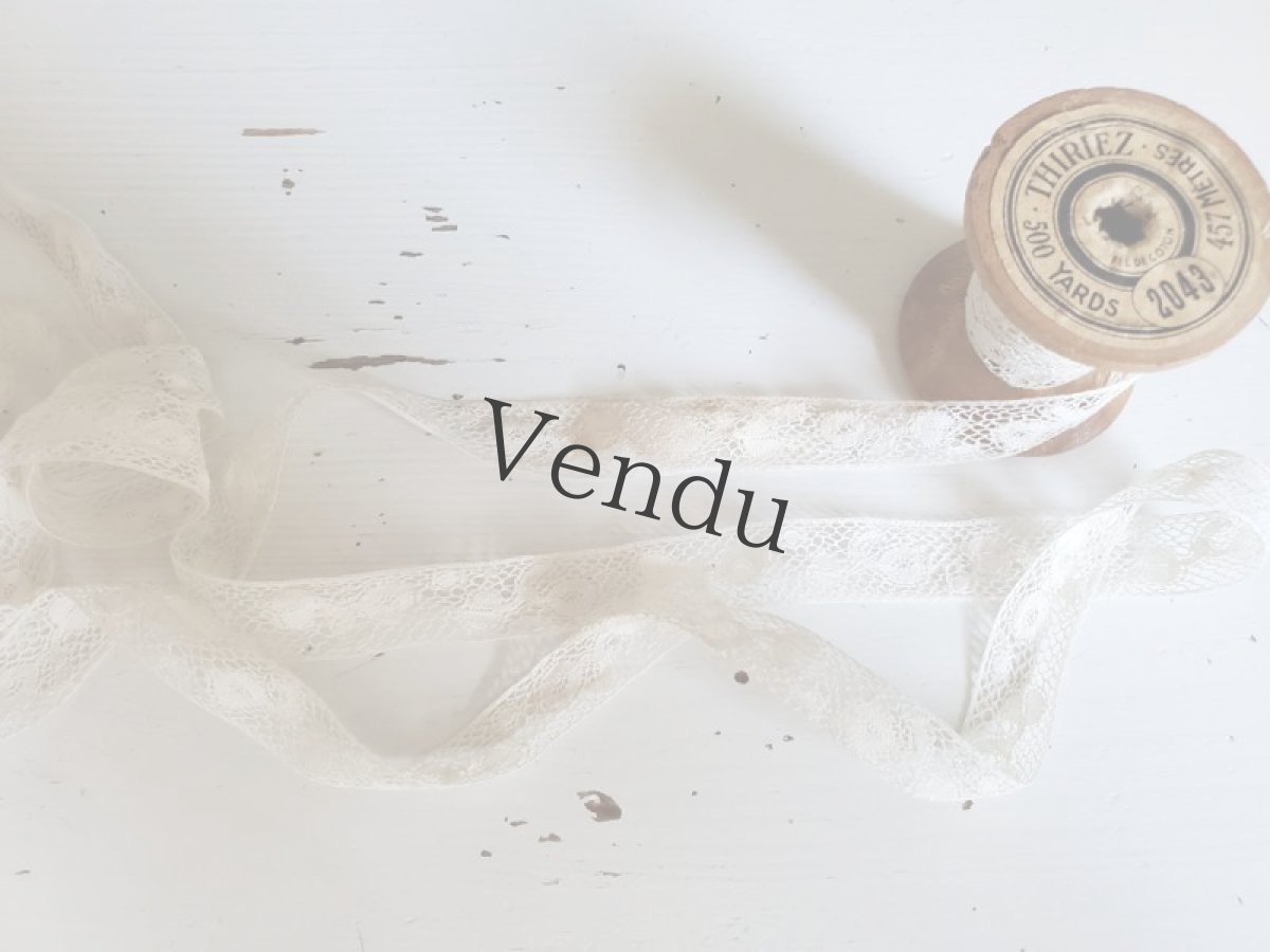 画像4: フランス蚤の市　糸巻きレースセット (4)