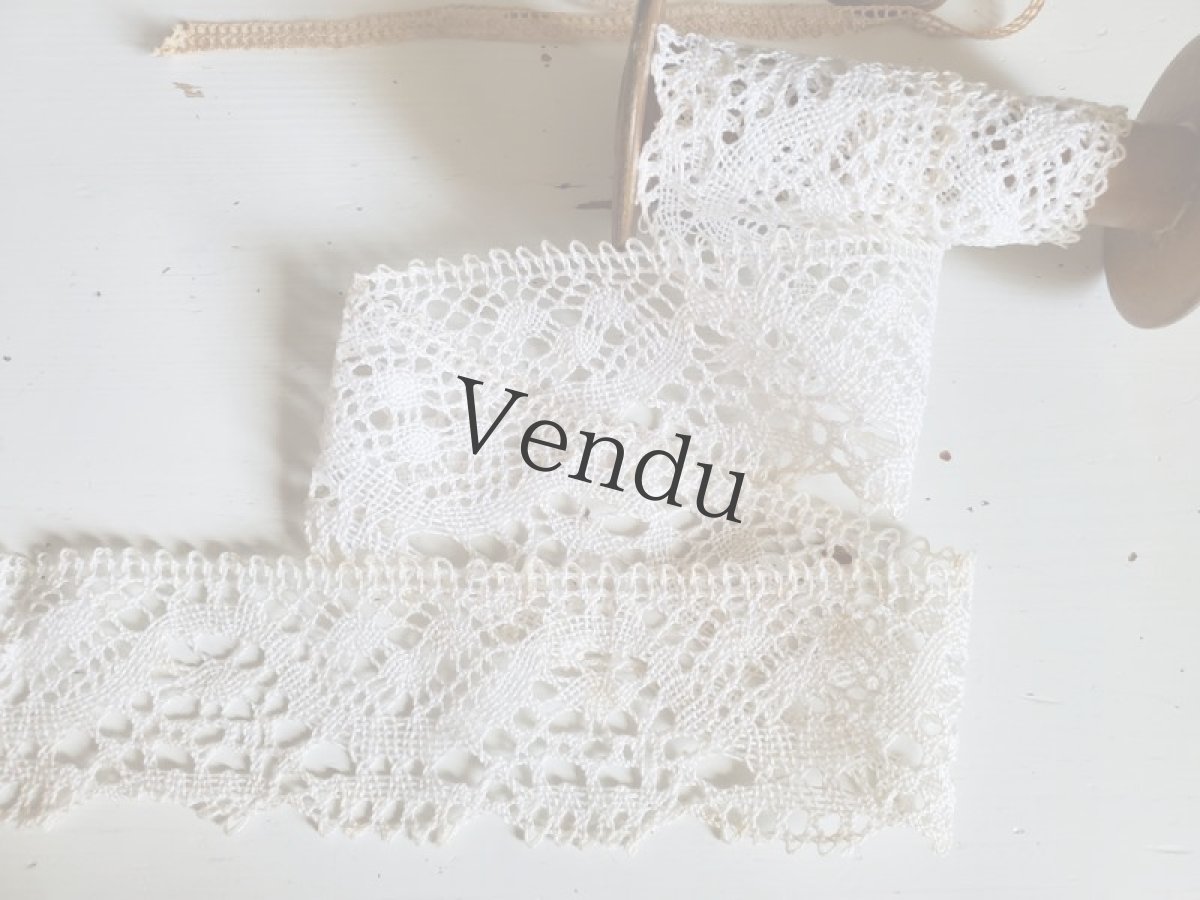 画像8: フランス蚤の市　糸巻きレースセット (8)