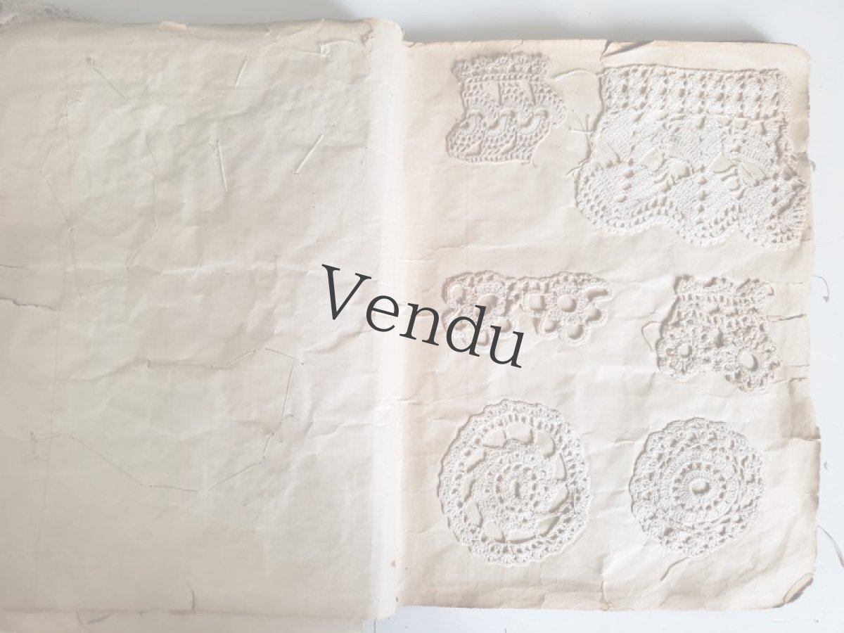 画像13: フランスアンティーク　クロッシェレース見本帳 (13)