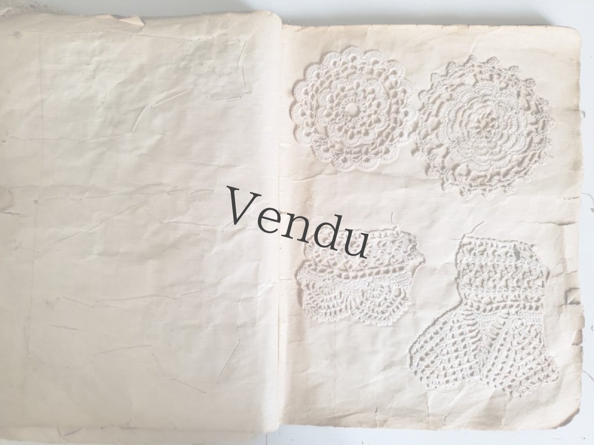 画像14: フランスアンティーク　クロッシェレース見本帳 (14)