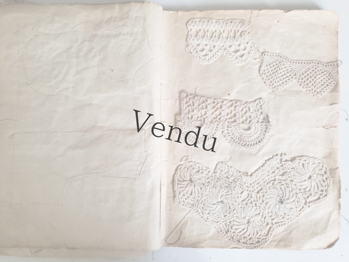 画像15: フランスアンティーク　クロッシェレース見本帳 (15)