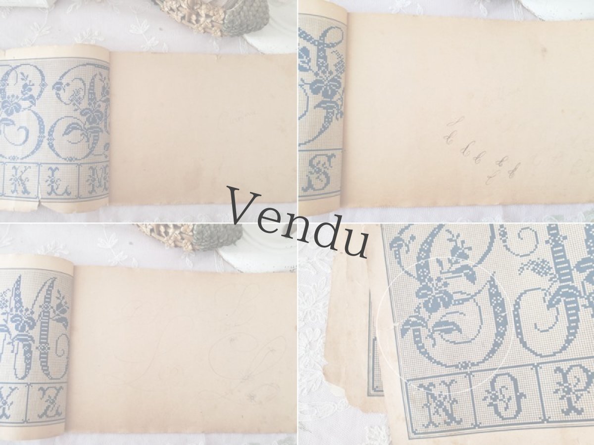 画像9: フランスアンティーク　MAISON SAJOU 刺繍アルファベット図案 Album No.604 (9)