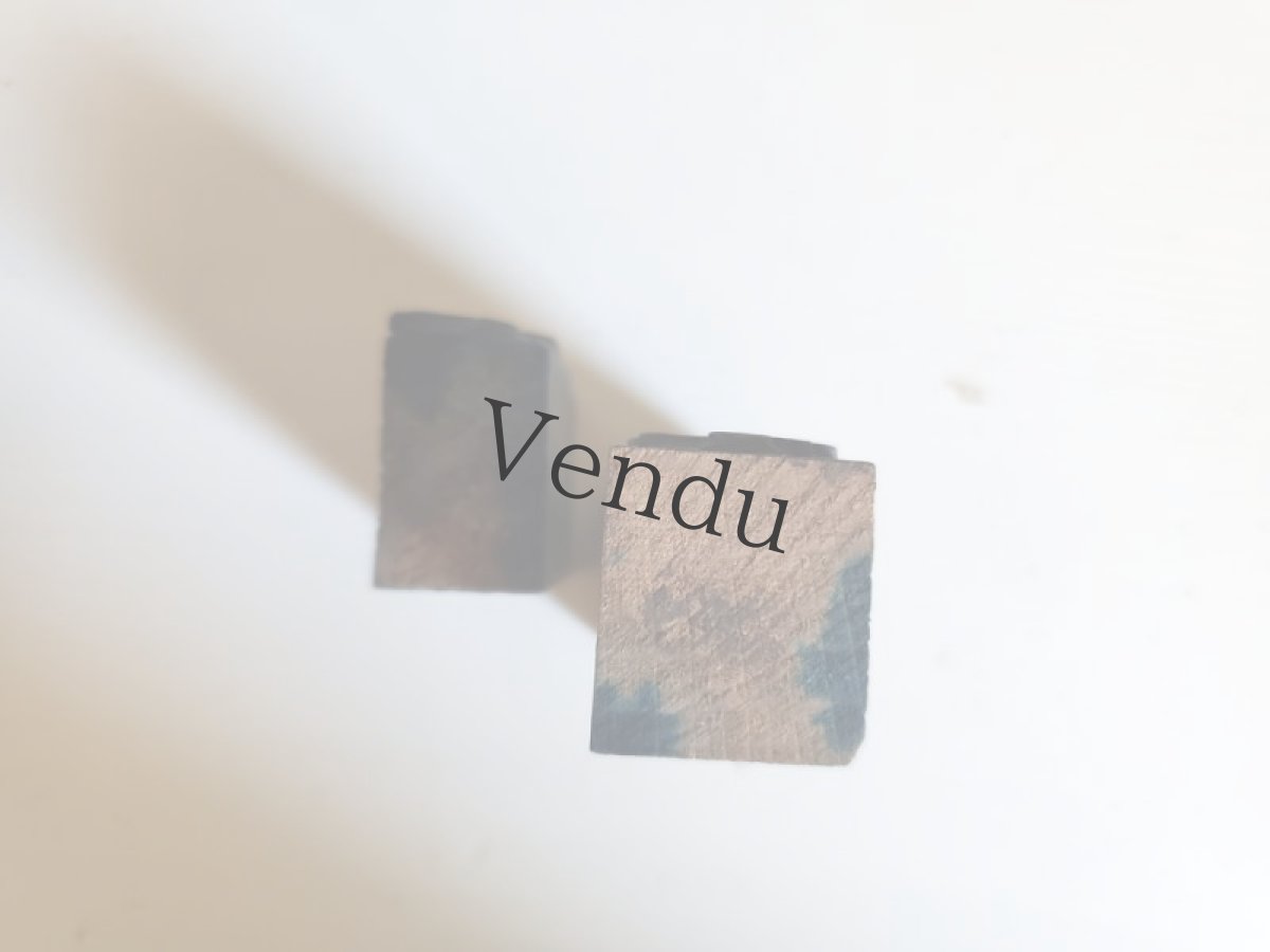 画像7: フランス 1900年前後 刺繍木製スタンプ　レクタングル 2こセット (7)