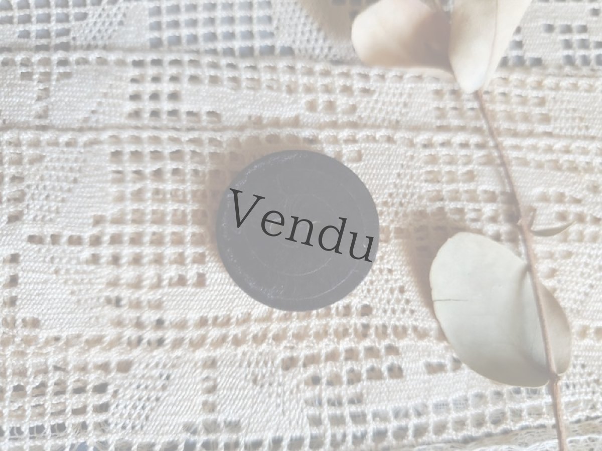 画像5: フランス 1940年代　お花ボタン カゼイン 黒 22mm (5)