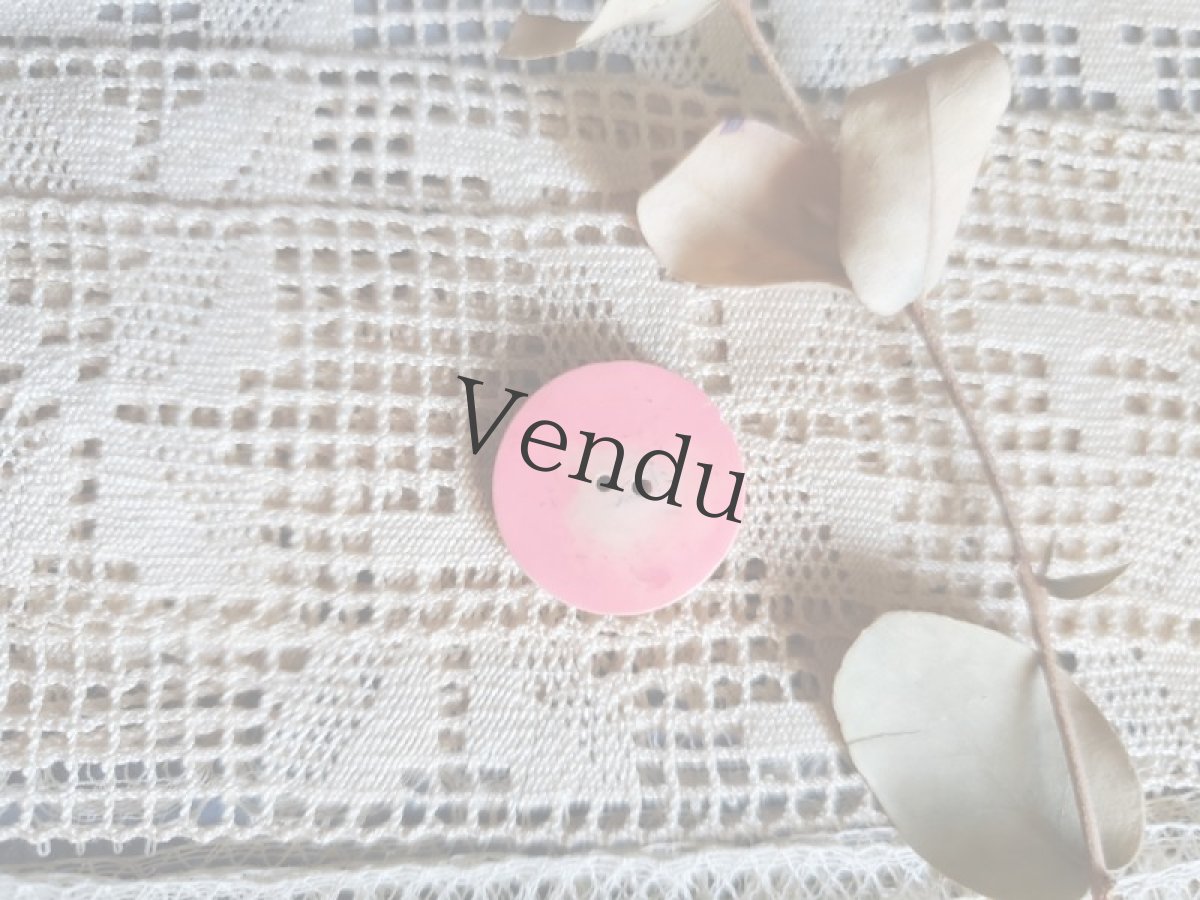 画像3: フランス 1940年代　レトロボタン カゼイン ピンク 17mm (3)