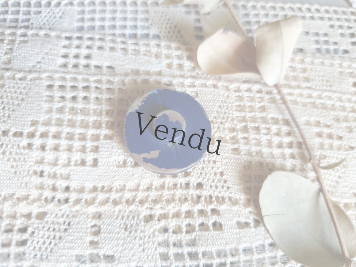 画像3: フランス 1940-50年代　木製ペイントボタン 2羽のひよこ 19mm (3)