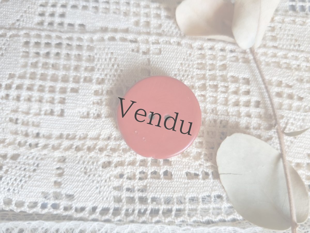 画像3: フランス 1940-50年代　木製ペイントボタン ペンギン 19mm (3)