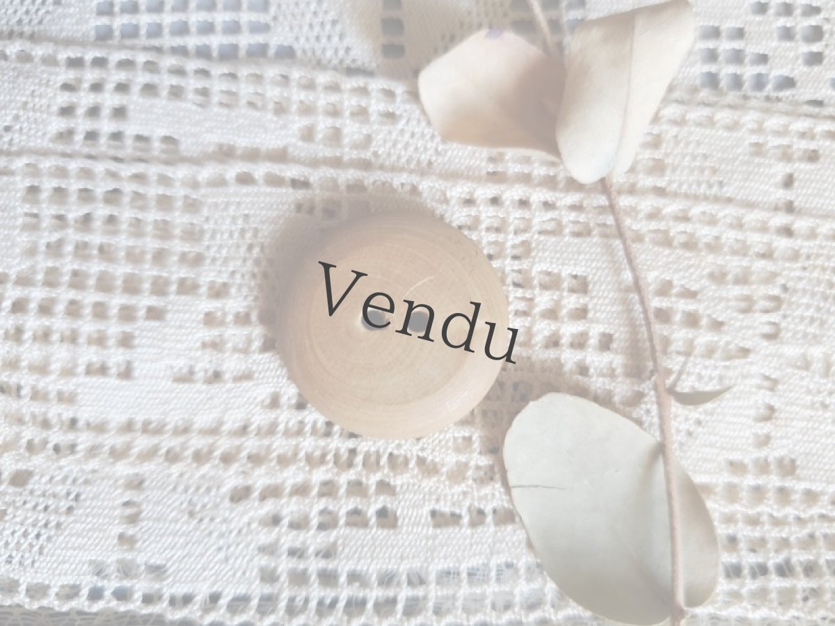 画像3: フランス 1940-50年代　木製ペイントボタン 乗馬 21mm (3)