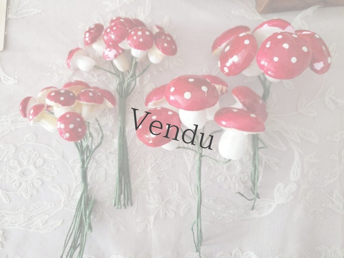 画像5: フランスヴィンテージ　楽しいきのこセット (5)