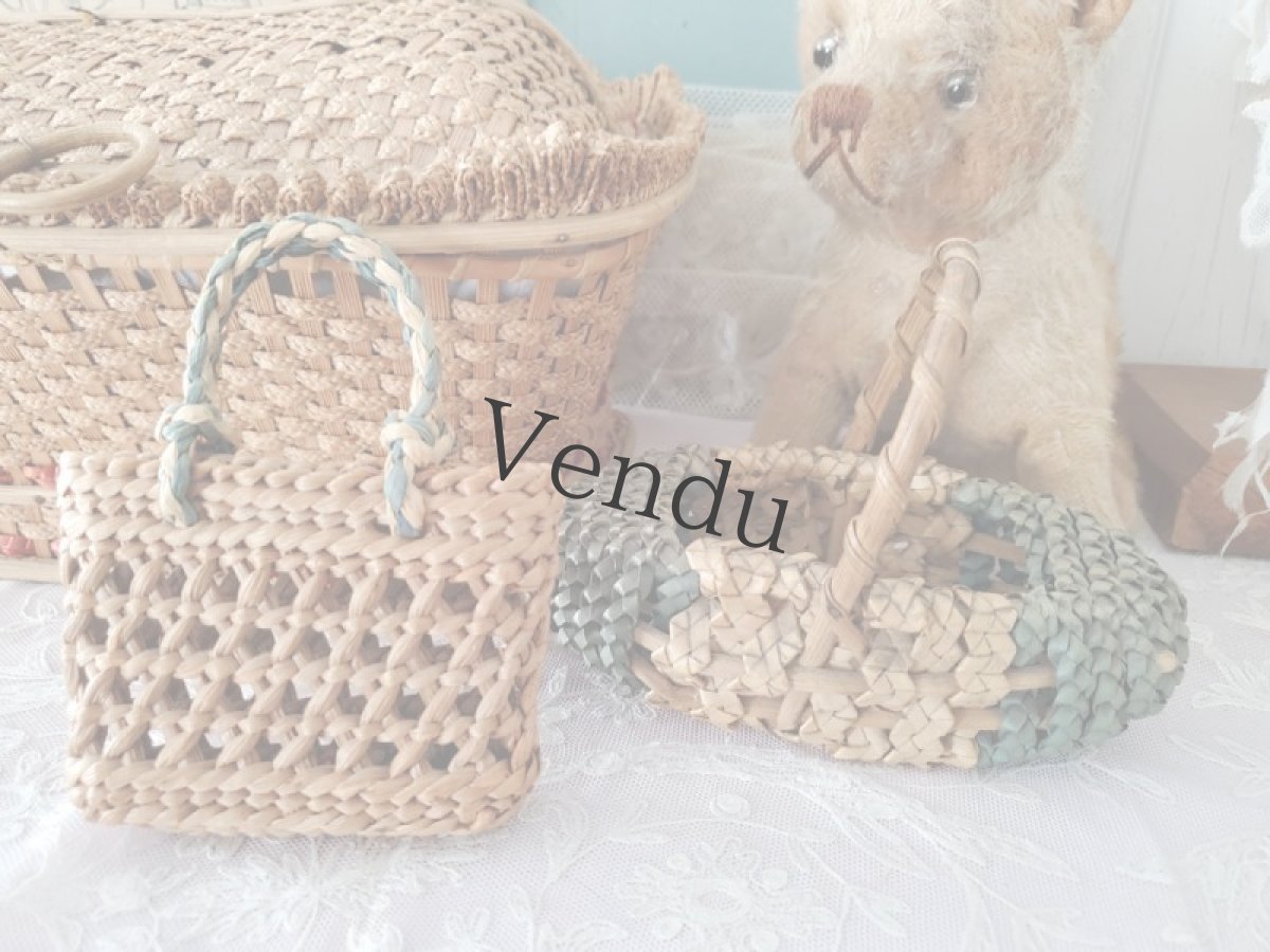 画像6: フランス 1950－1960年  手提げバッグ風ドールパニエ (6)