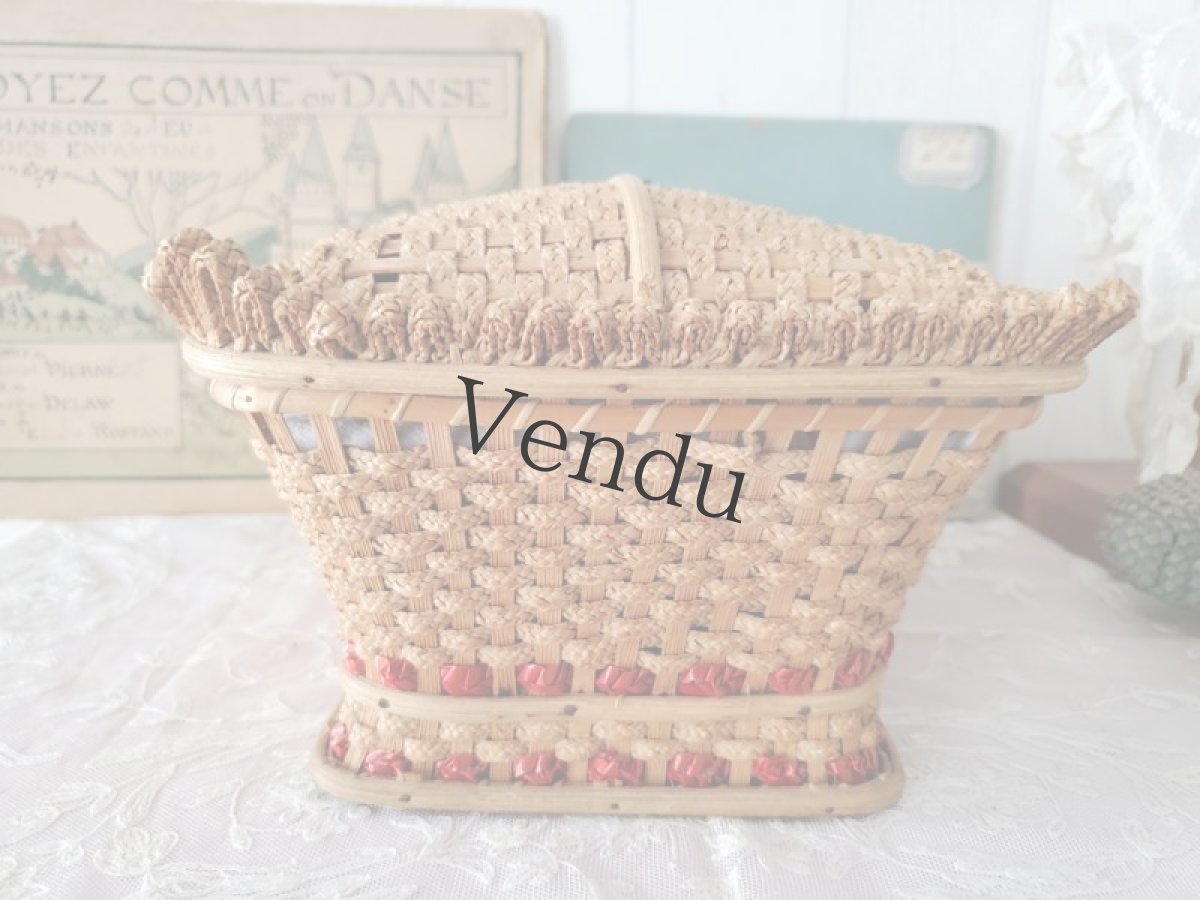 画像10: フランスヴィンテージ　お洒落なパニエ (10)