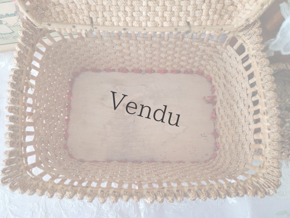 画像4: フランスヴィンテージ　お洒落なパニエ (4)