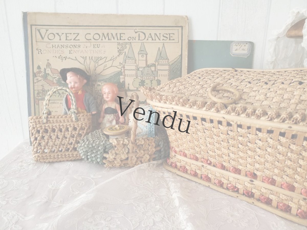 画像14: フランスヴィンテージ　お洒落なパニエ (14)