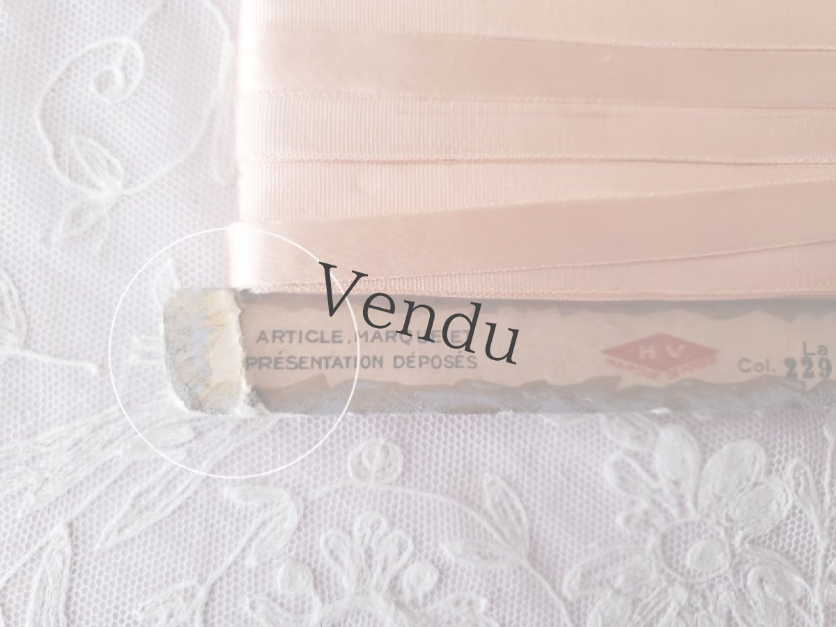 画像7: フランスヴィンテージ　巻きリボン "MONAMOUR" (7)