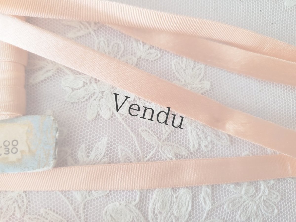 画像2: フランスヴィンテージ　巻きリボン "MONAMOUR" (2)