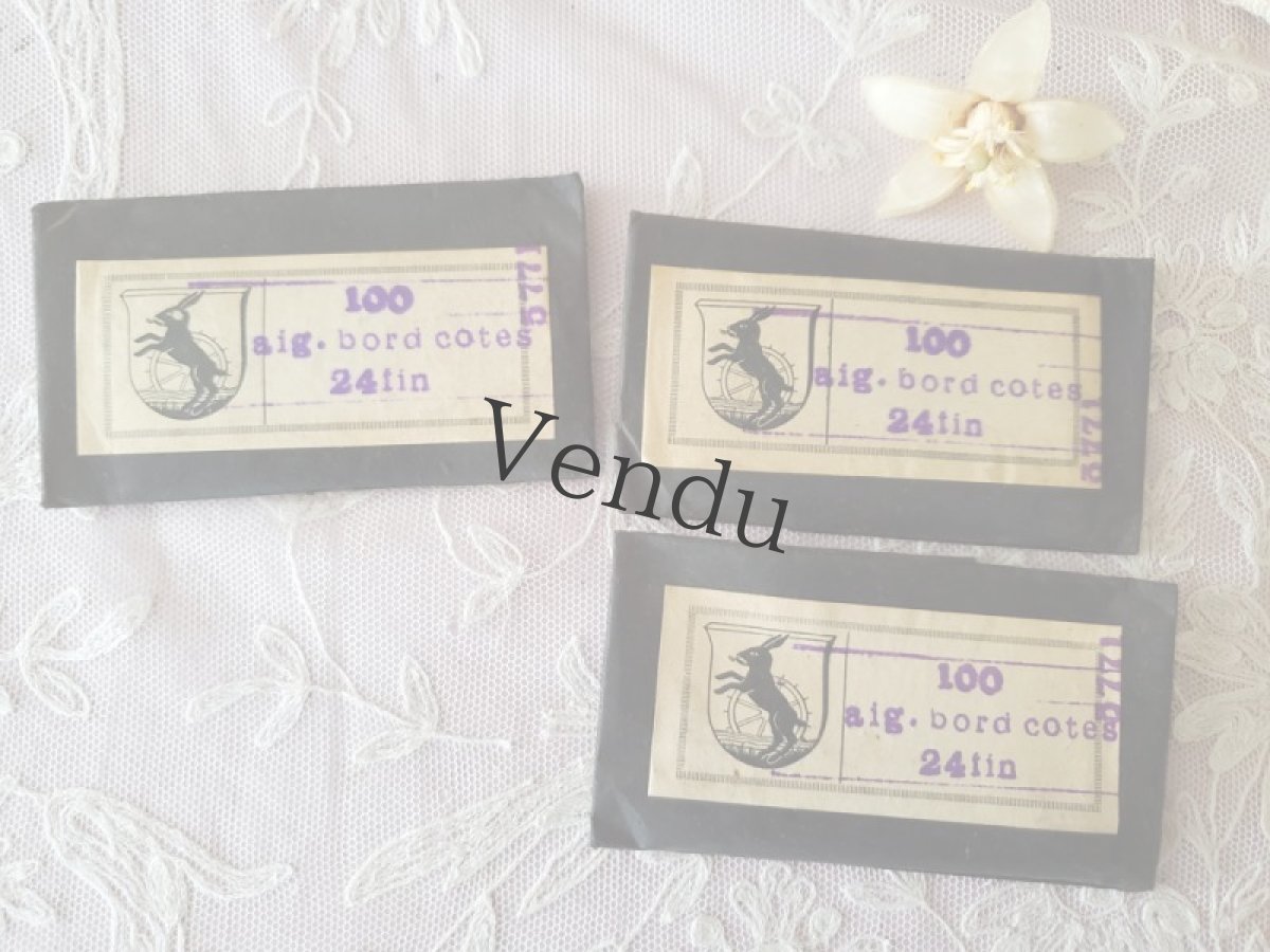 画像7: フランスヴィンテージ　うさぎのパッケージ　とじ針 (7)