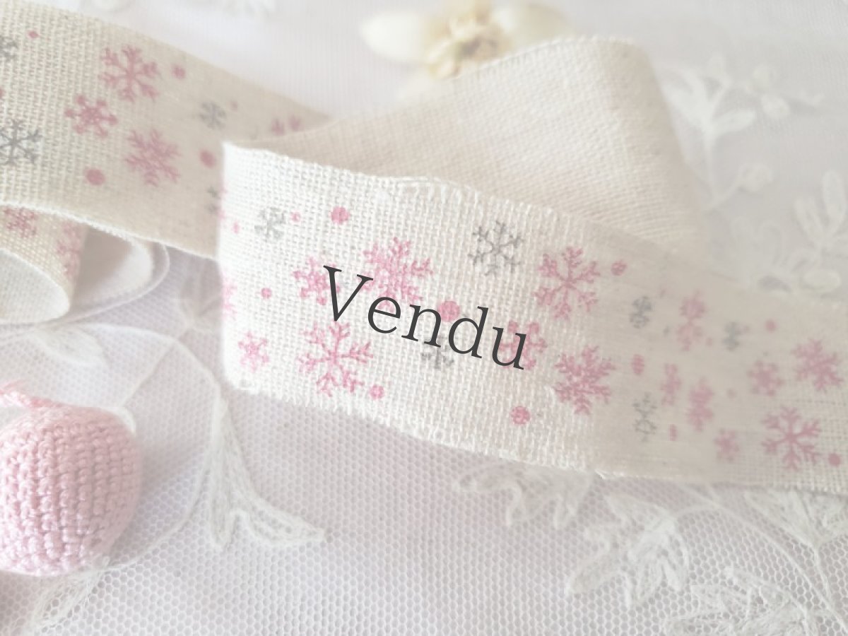 画像4: フランスヴィンテージ　リボンとポンポンの小さなセット (4)