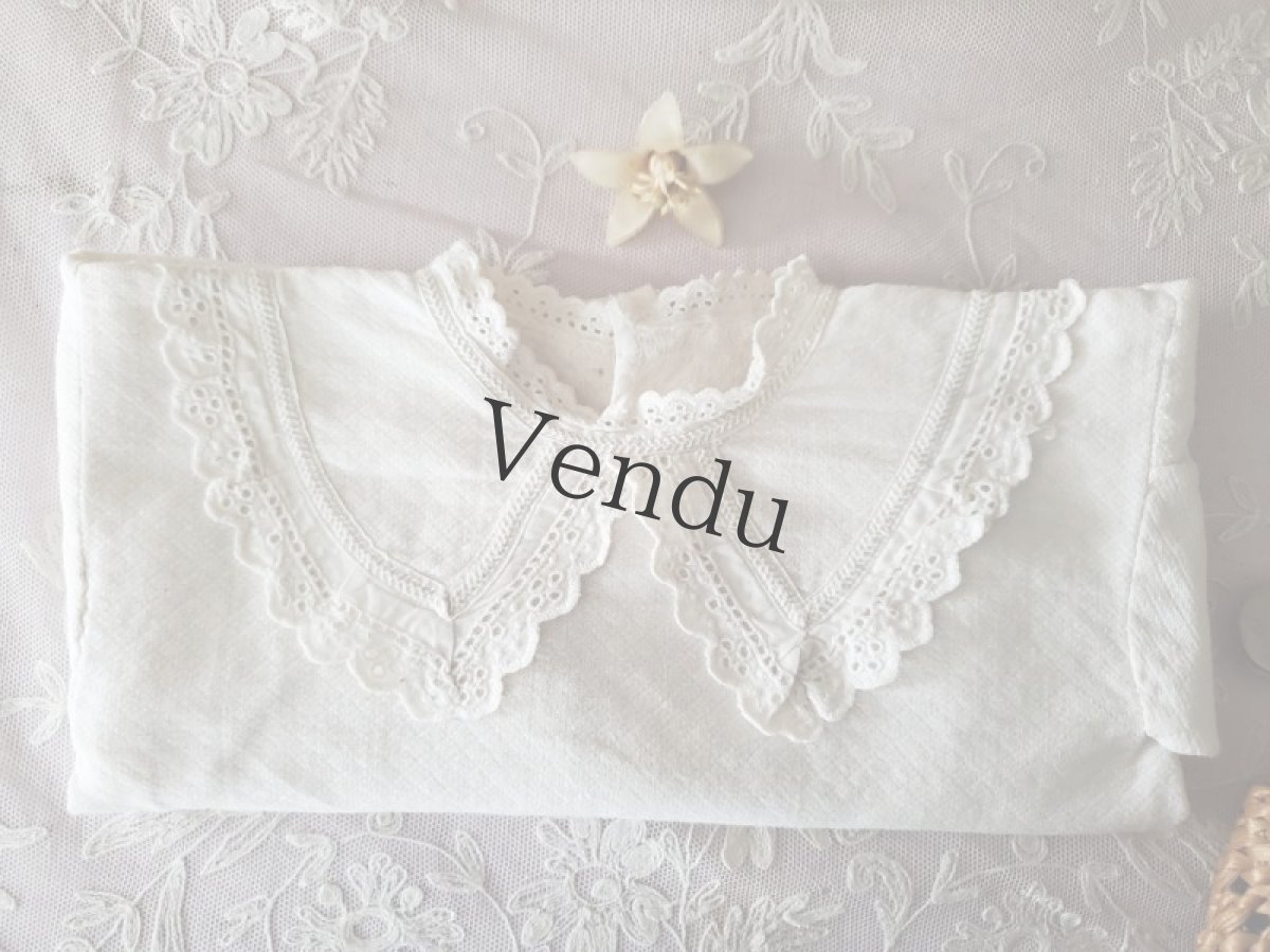 画像10: フランスヴィンテージ　べべのブラウス (10)