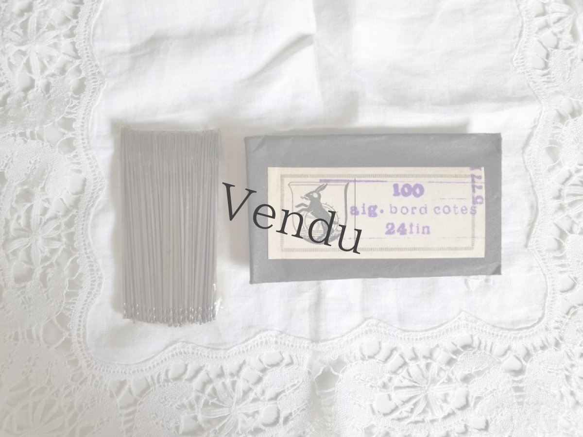 画像5: フランスヴィンテージ　うさぎのパッケージ　とじ針 (5)