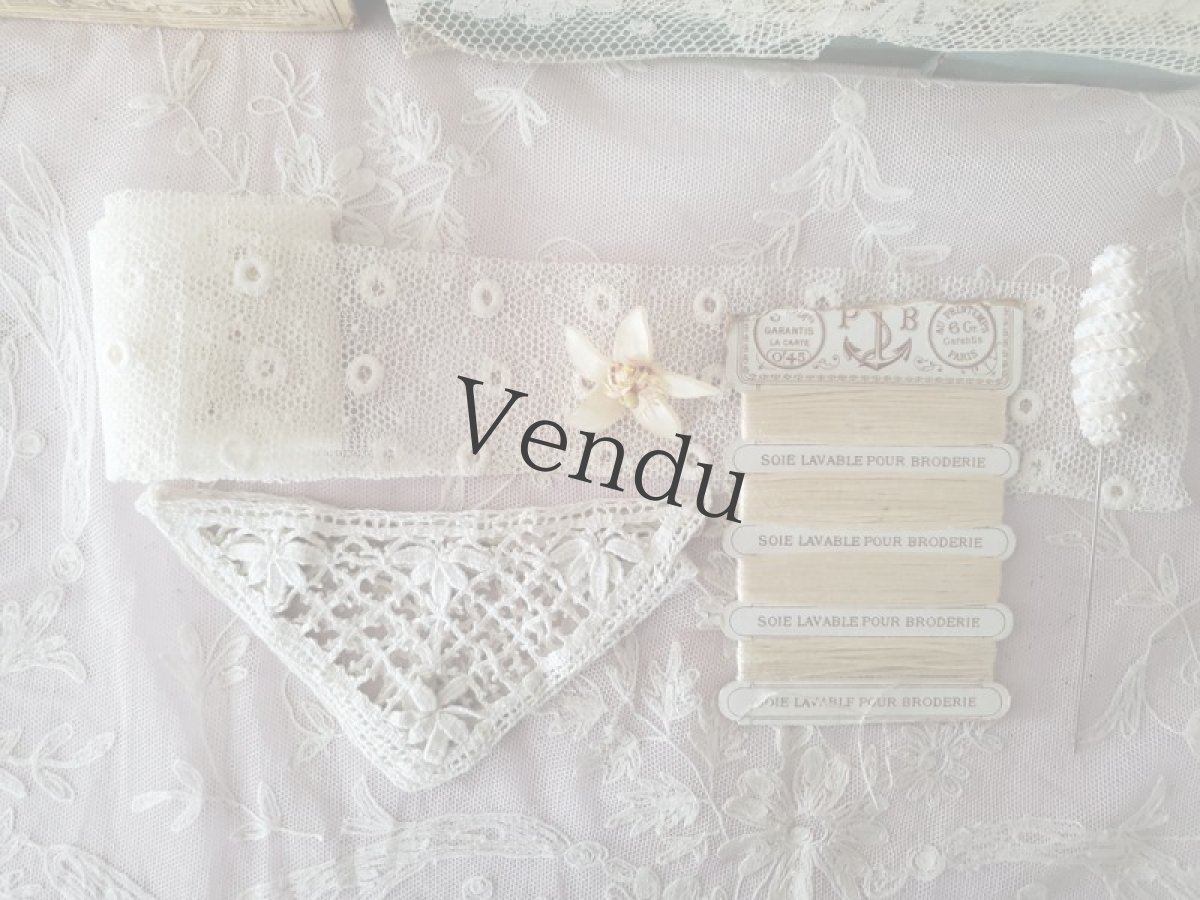 画像6: フランス蚤の市 ストロー素材のハットピン 13cm (6)