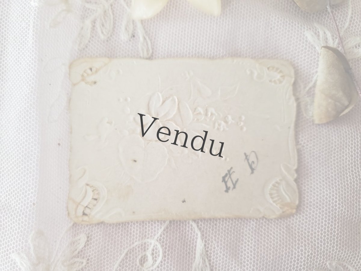 画像4: フランスヴィンテージ　すみれと鈴蘭の小さなホーリーカード (4)