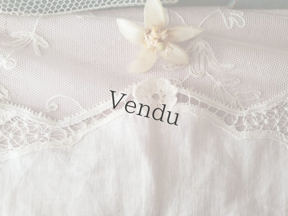 画像3: フランスヴィンテージ　ニードルレース　ハンカチ (3)