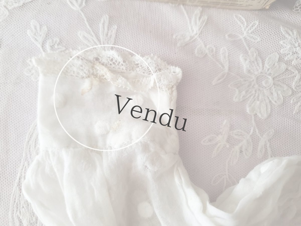 画像7: フランスアンティーク　べべの水玉ブラウス (7)