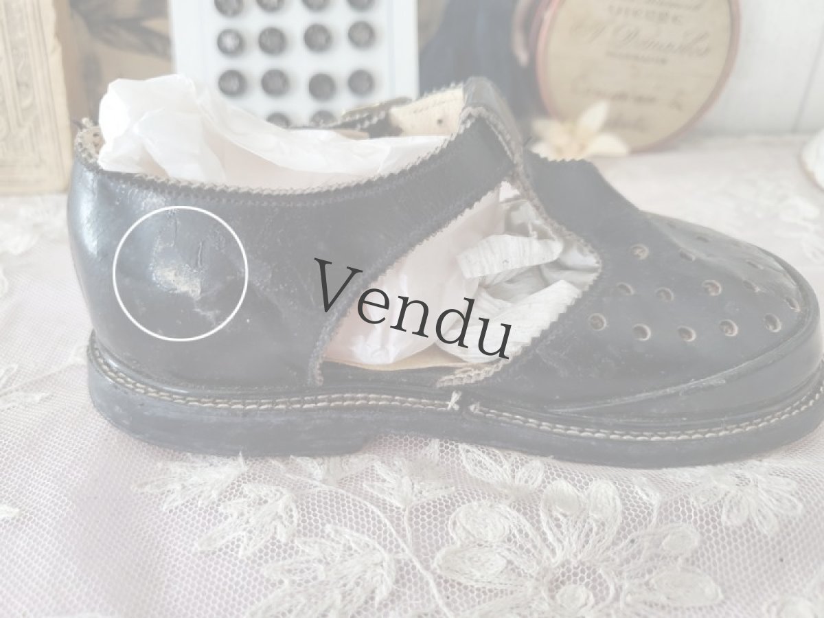 画像10: フランス 1900年前後 Tストラップベビーシューズ（コレクション用） (10)