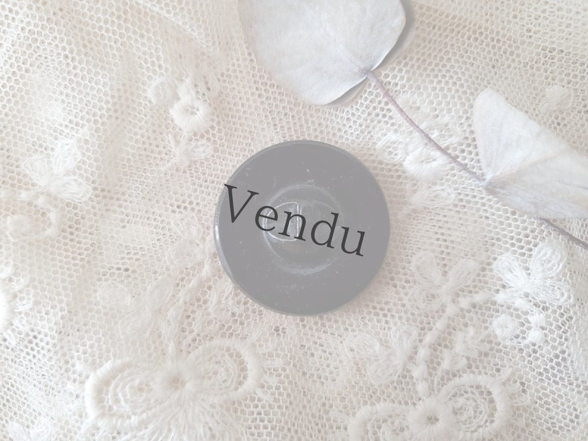 画像4: フランス 1920-30年代 フレンチジェットボタン 銀彩 27mm (4)