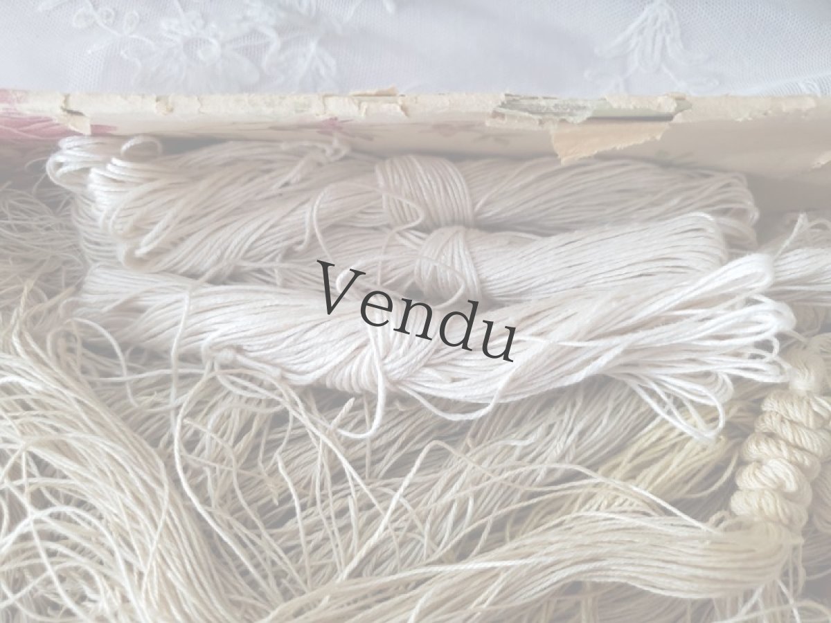 画像2: フランスアンティーク　パスマントリ―／タッセルどっさり＋リネン糸束セット (2)